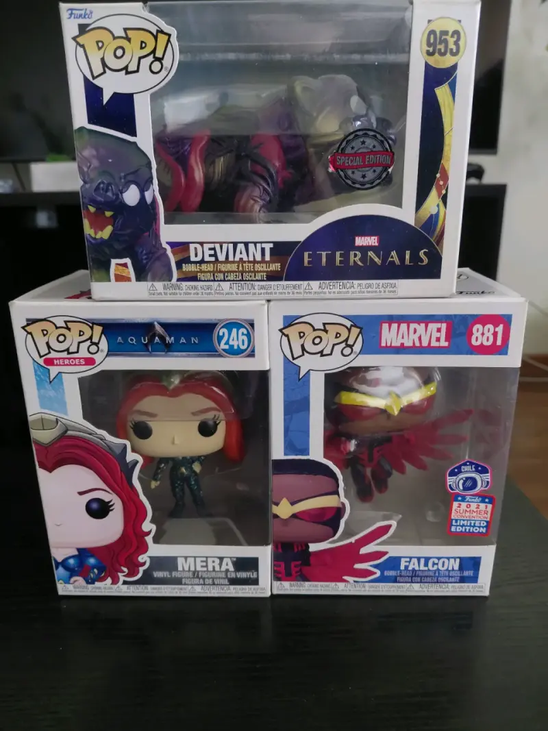 Set de Figuras Funko Pop Mera, Falcon y Deviant - 1