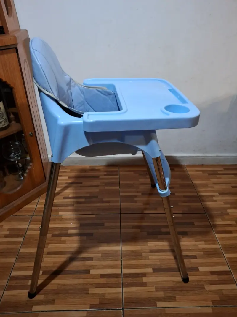 Silla de Comer para Bebé Azul con Bandeja - 1