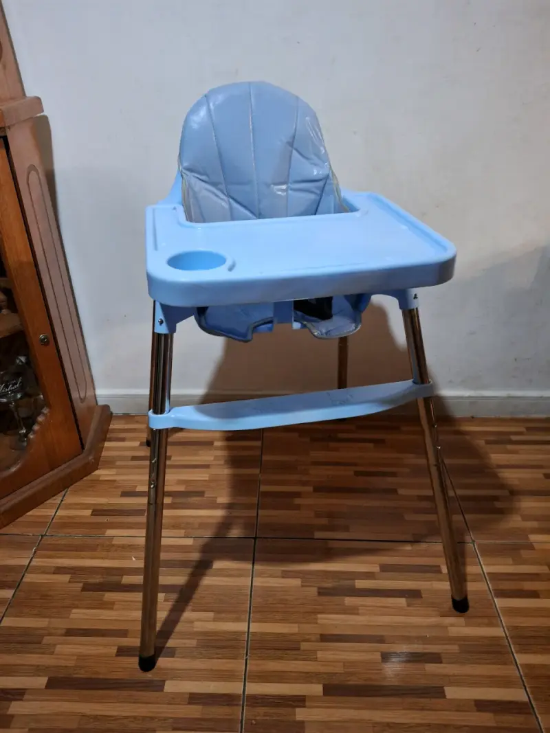 Silla de Comer para Bebé Azul con Bandeja - 3