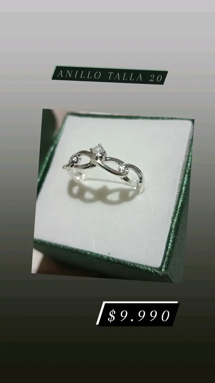 Anillo de plata con diseño elegante talla 20