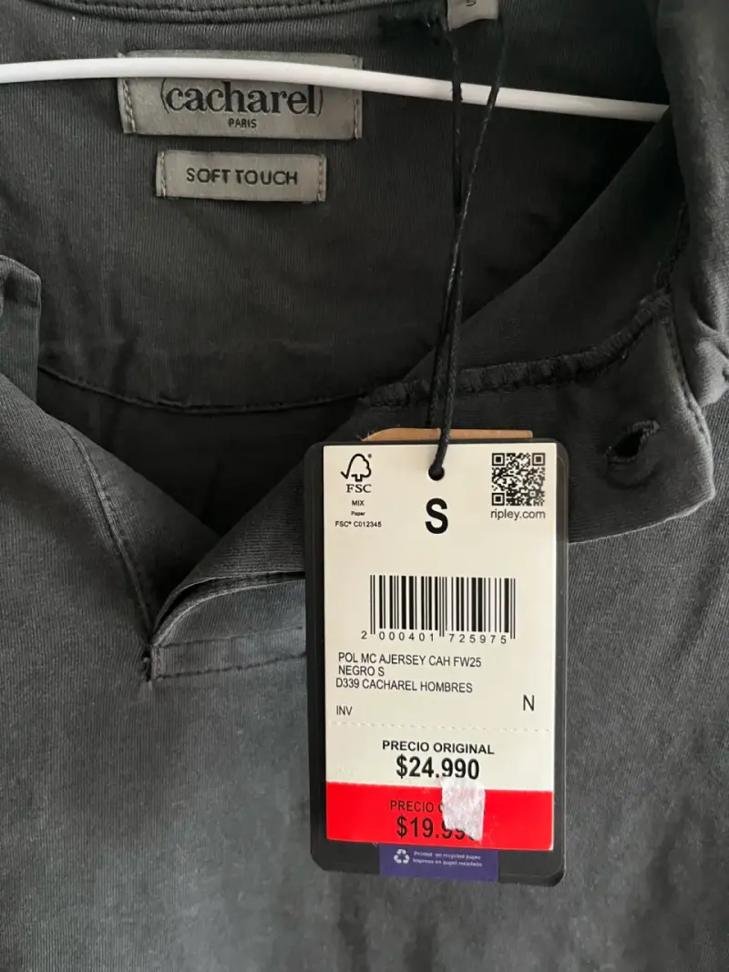Polera Polo gris Cacharel Talla S - 2