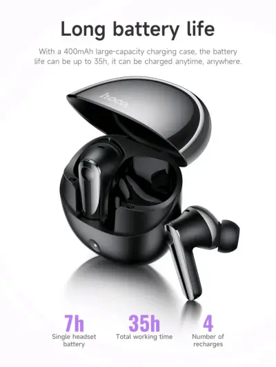 Auriculares Inalámbricos Hoco EQ11 Blancos - miniatura 5