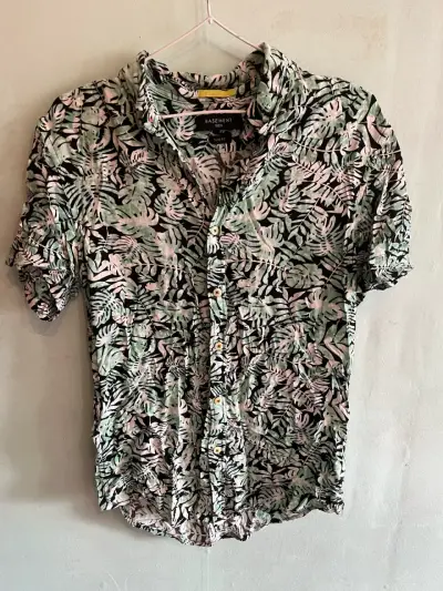 Camisa estampada tropical Basement slim fit - miniatura 1