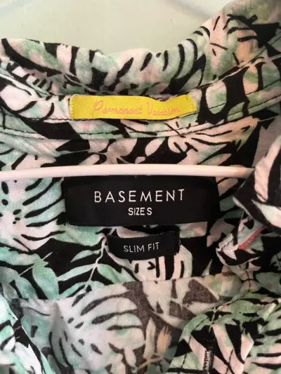 Camisa estampada tropical Basement slim fit - miniatura 3