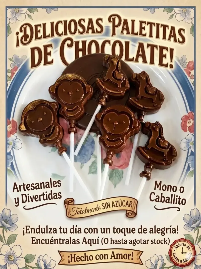 Paletas de chocolate artesanales con nueces - 2