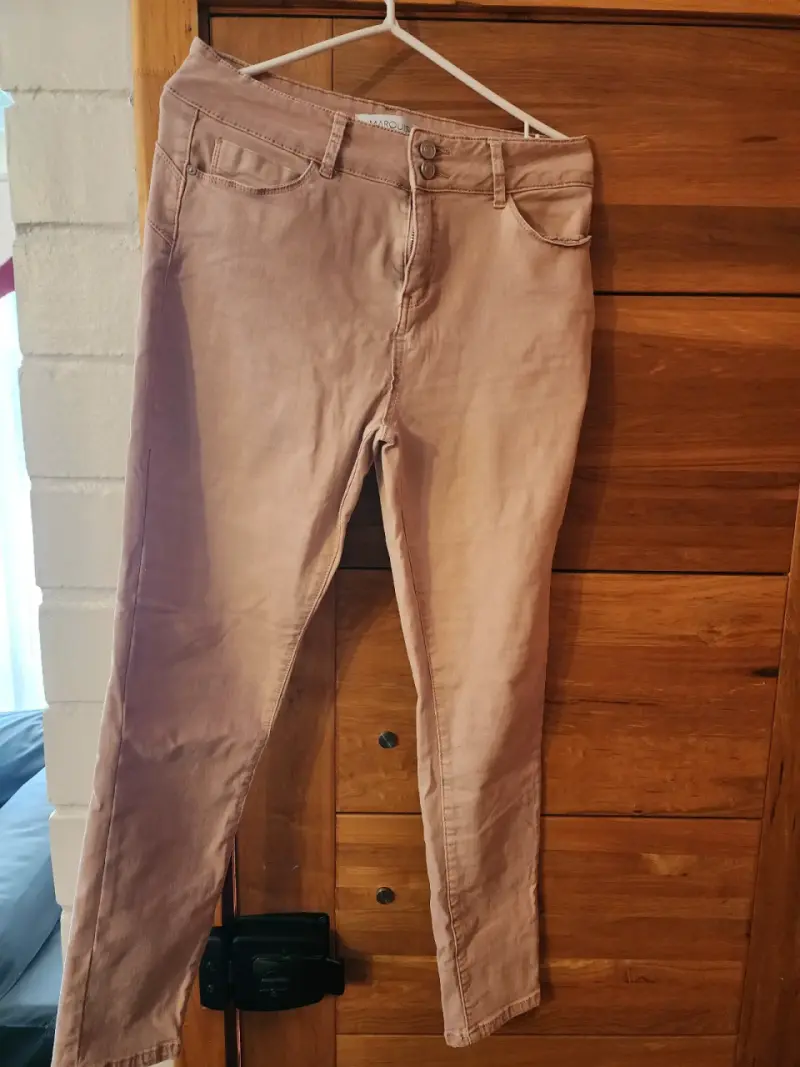 Jeans de mujer color palo rosa casuales - 2