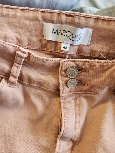 Jeans de mujer color palo rosa casuales - miniatura 3