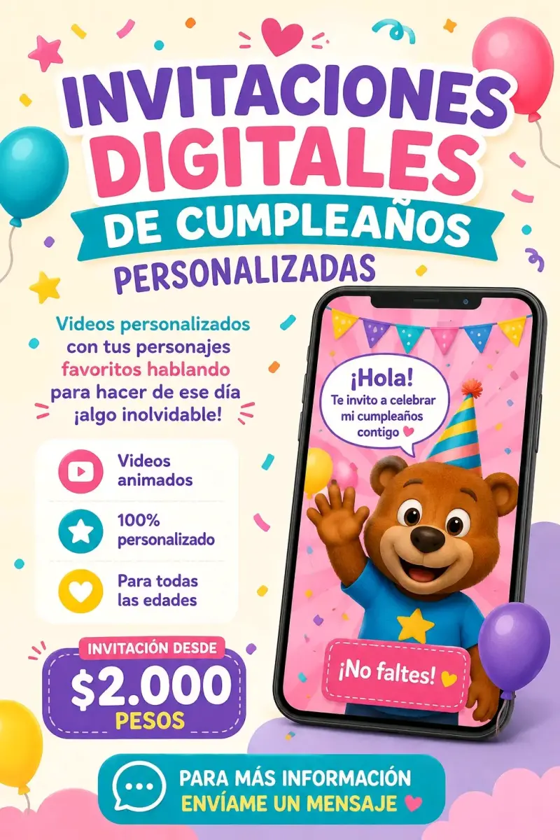 Invitaciones de cumpleaños personalizadas - 6