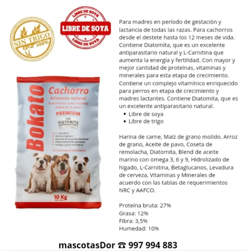 Alimento Natural Premium para Cachorros Bokato - 2