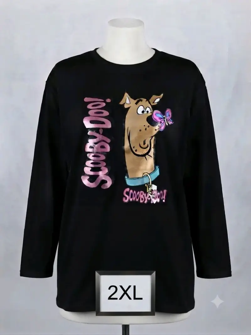 Polera de manga larga con diseño de personajes animados - 1