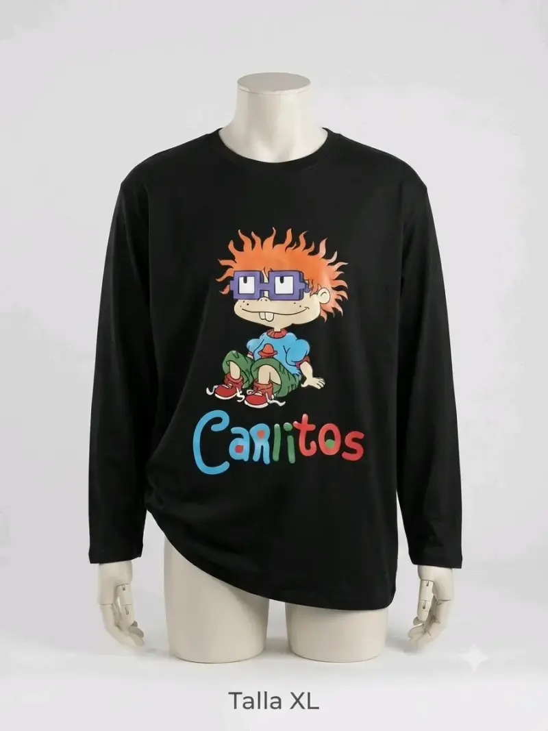 Polera de manga larga con diseño de personajes animados - 3