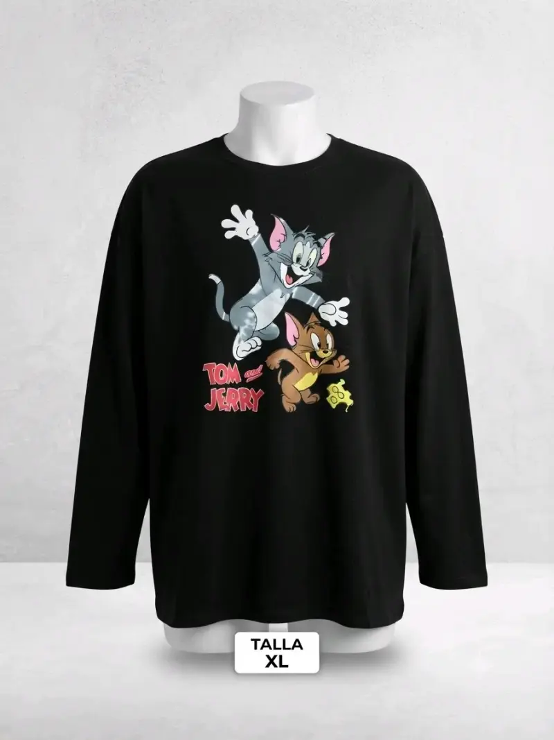 Polera de manga larga con diseño de personajes animados - 6