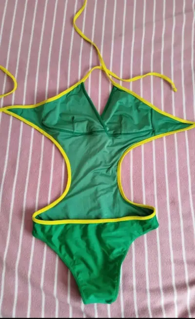 Traje de baño Brasil verde y amarillo - miniatura 2