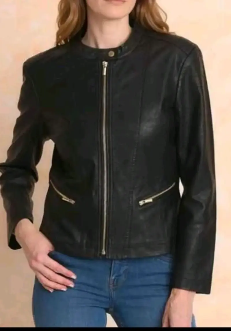 Chaqueta de cuero negra para mujer S.Cocci - 1