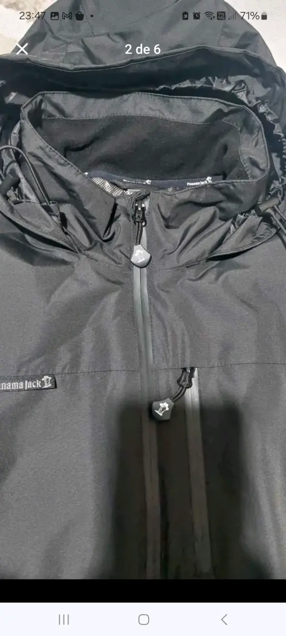 Chaqueta impermeable negra Panama Jack con capucha - 2