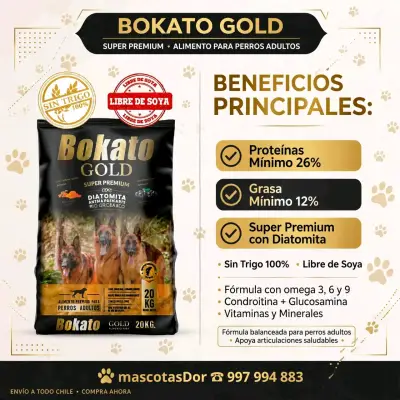 Alimento para perros adultos Bokato Gold 10kg - miniatura 1