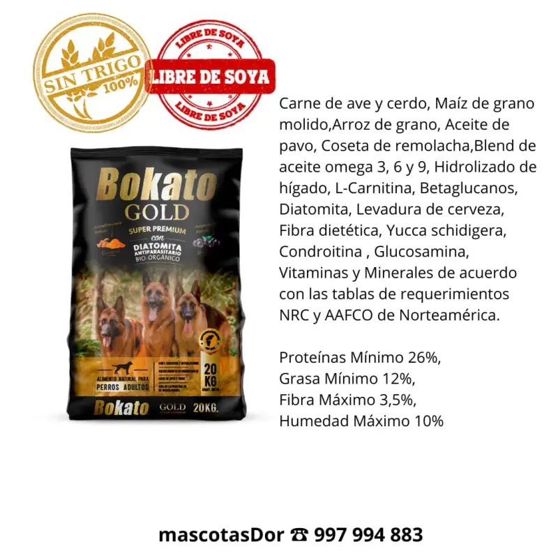 Alimento para perros adultos Bokato Gold 10kg - 2