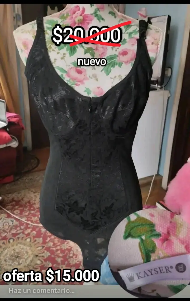 Body modelador negro Kayser nuevo