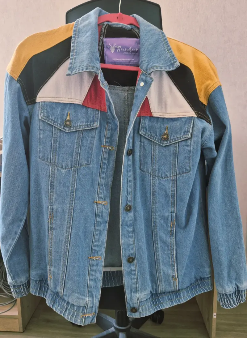 Chaqueta de mezclilla con diseño colorido Raindoor