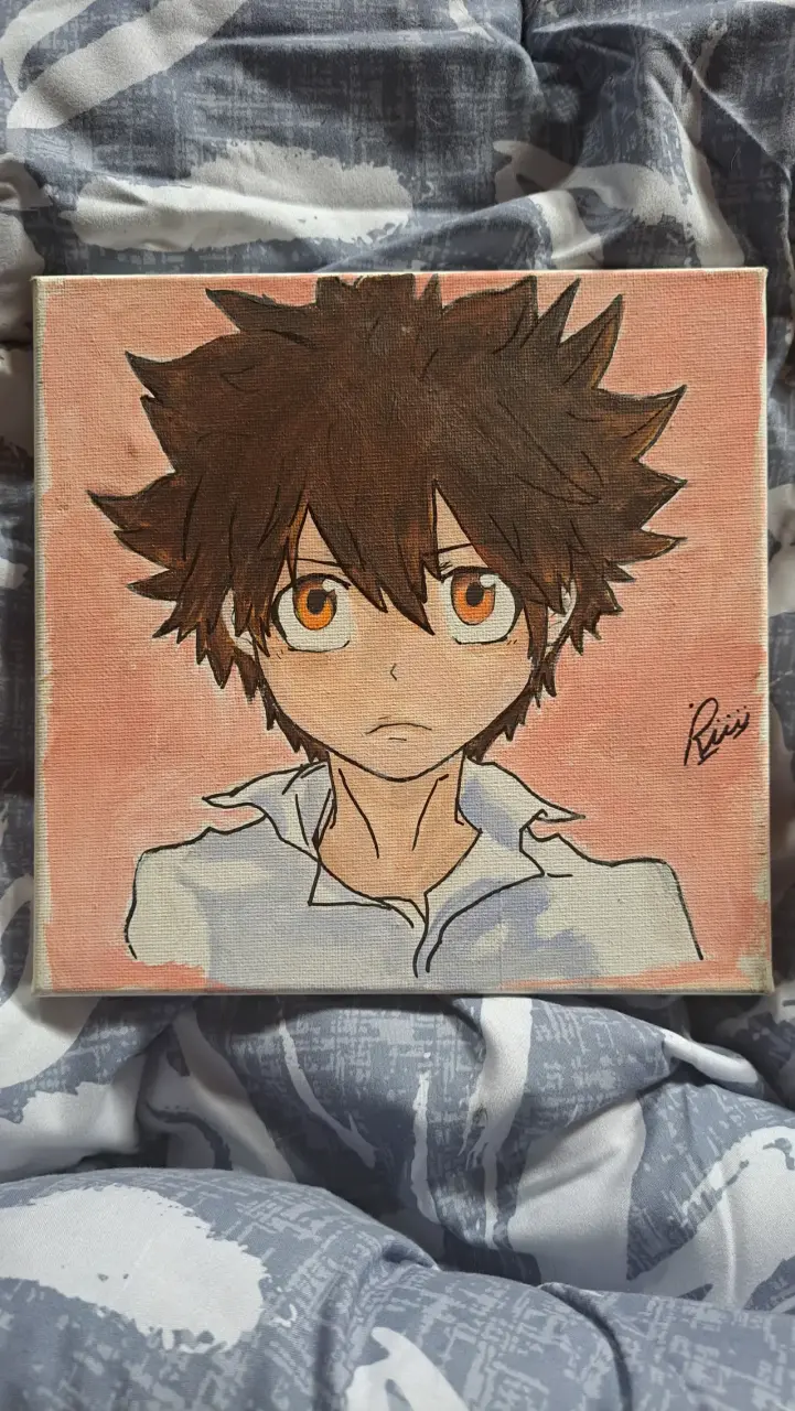Cuadro de Tsunayoshi pintado a mano