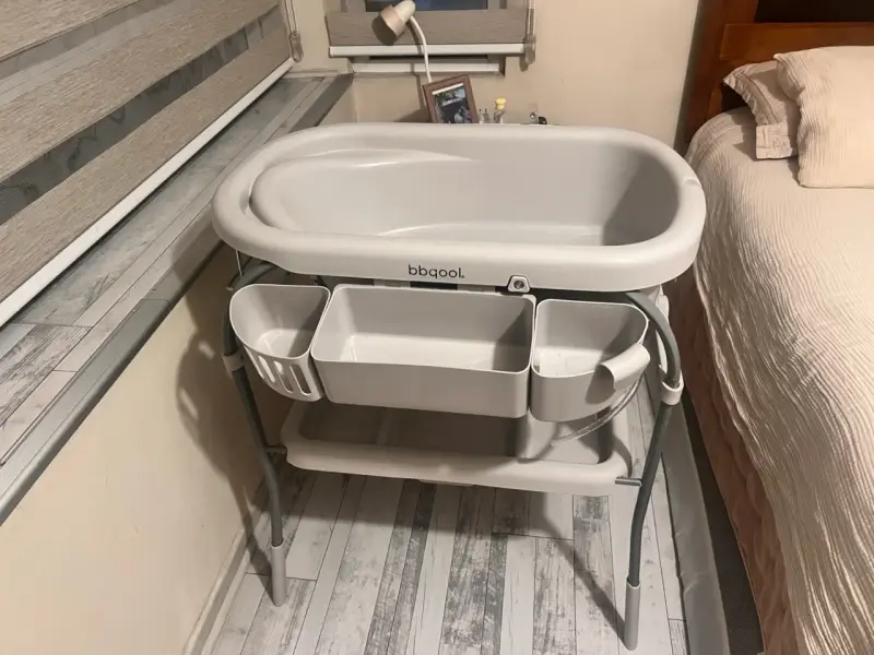 Tina de baño para bebé Bbqool con cambiador - 5