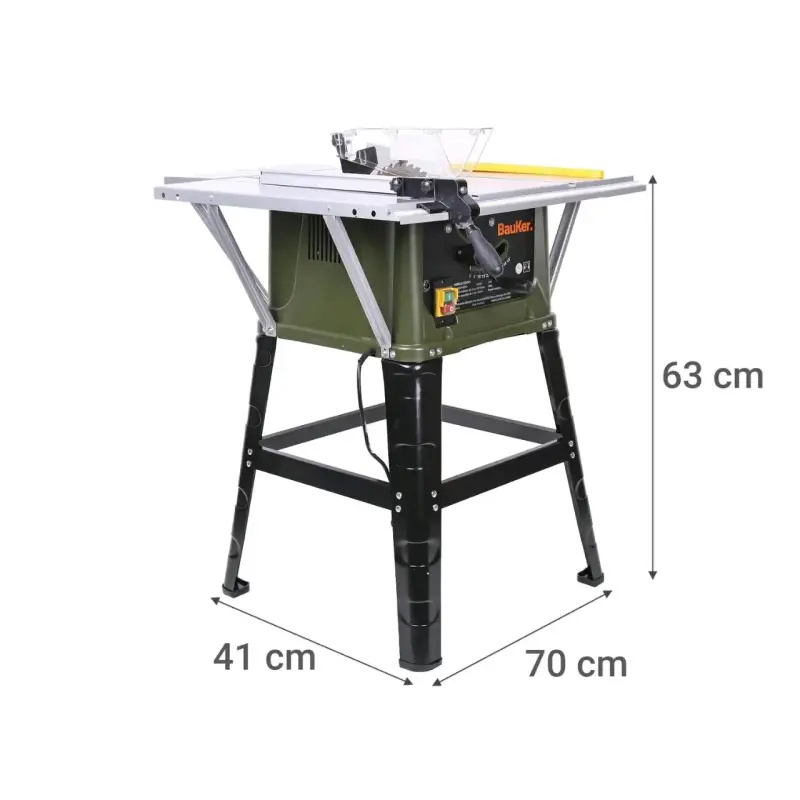 Sierra de Mesa Bauker 1800W con Soporte