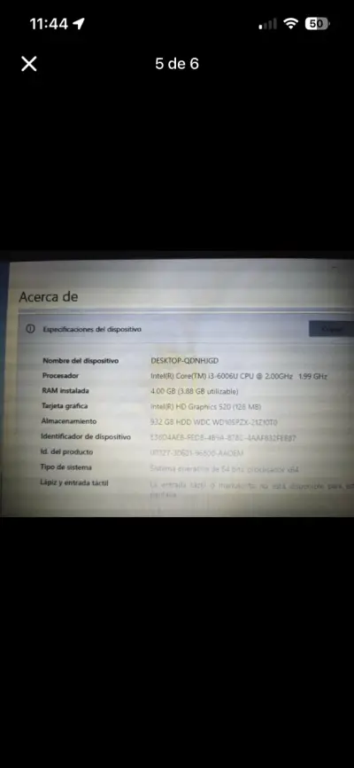 Laptop Acer Aspire Intel Core i3 en buen estado - miniatura 5