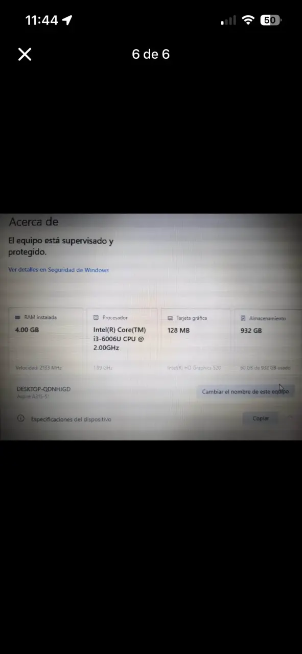 Laptop Acer Aspire Intel Core i3 en buen estado - 6