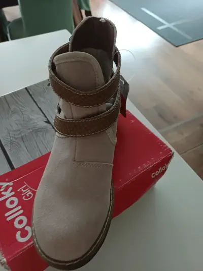 Botines beige para niña Colloky con correas - miniatura 4