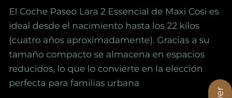 Coche Paseo Maxi Cosi Lara 2 Negro Compacto - 3
