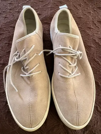 Zapatillas de gamuza beige para mujer - miniatura 1