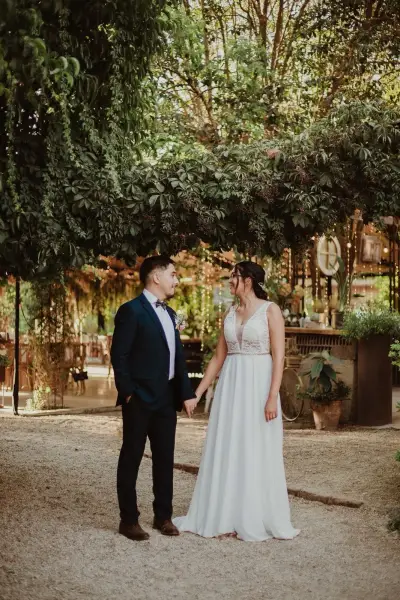 Vestido de novia boho elegante – impecable - miniatura 1