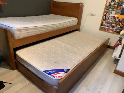 Cama nido de madera con colchones incluidos - miniatura 2