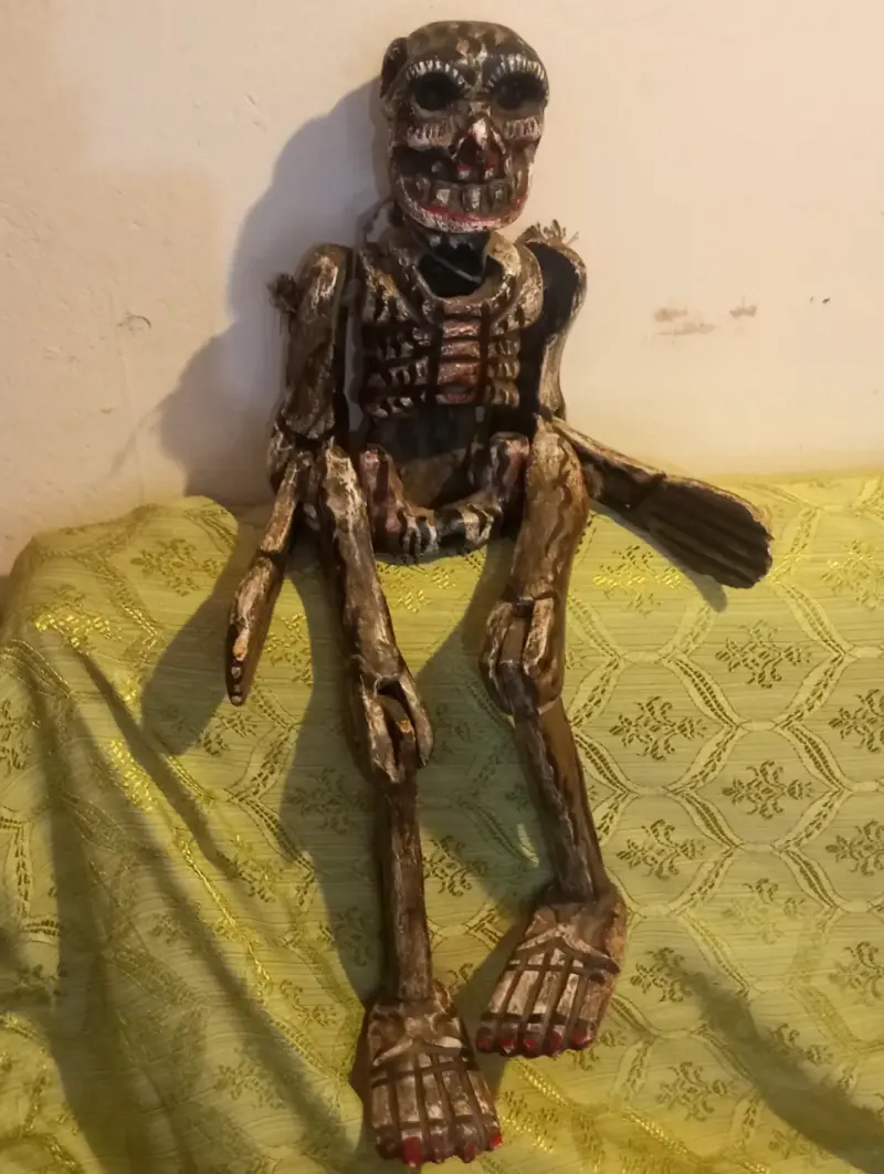 Figura mexicana calavera artesanal vintage - 2