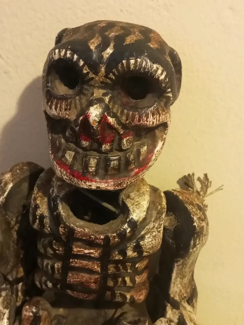 Figura mexicana calavera artesanal vintage - 1