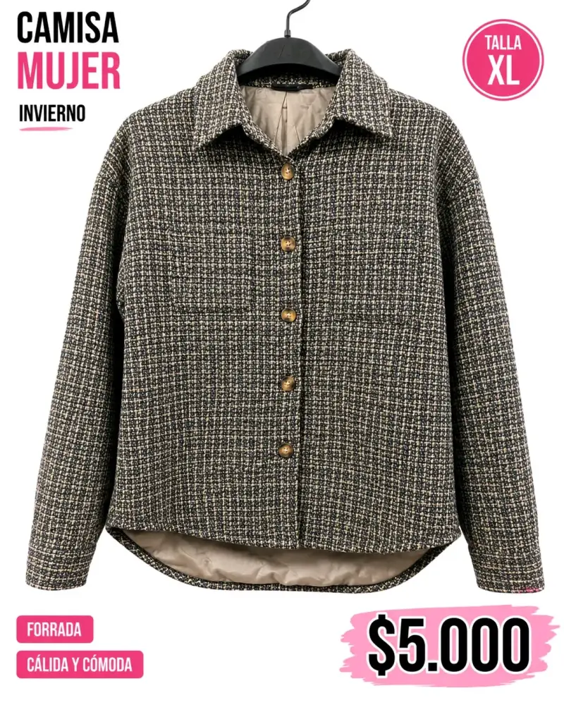 Camisa de invierno para mujer talla XL