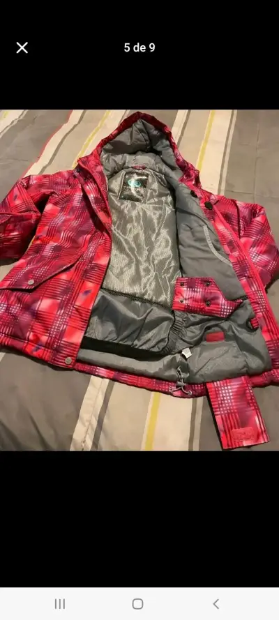 Chaqueta de invierno roja para niña Maui Air - miniatura 3