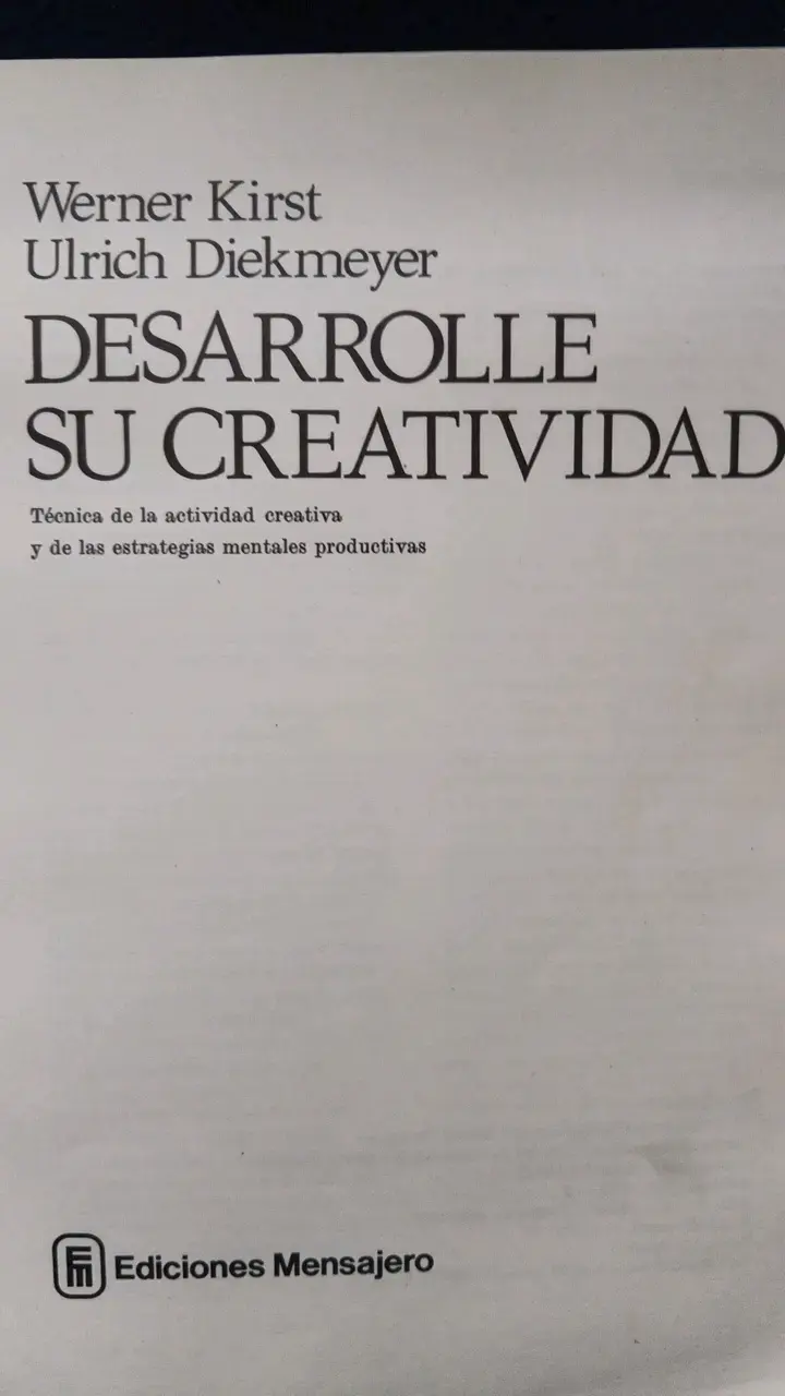 Libro 'Desarrolle su Creatividad' de Werner Kirst y Ulrich Diekmeyer - 3