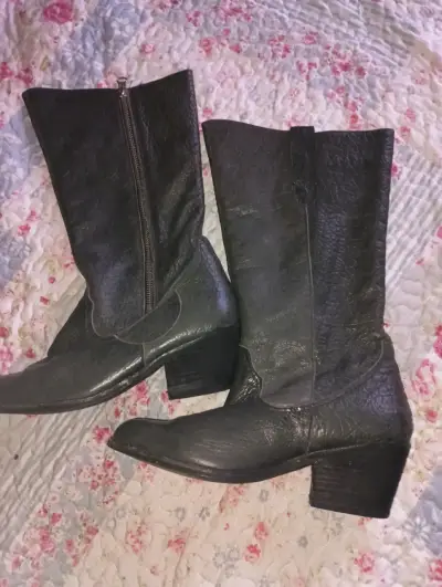 Botas de cuero plomas con cierre lateral - miniatura 2