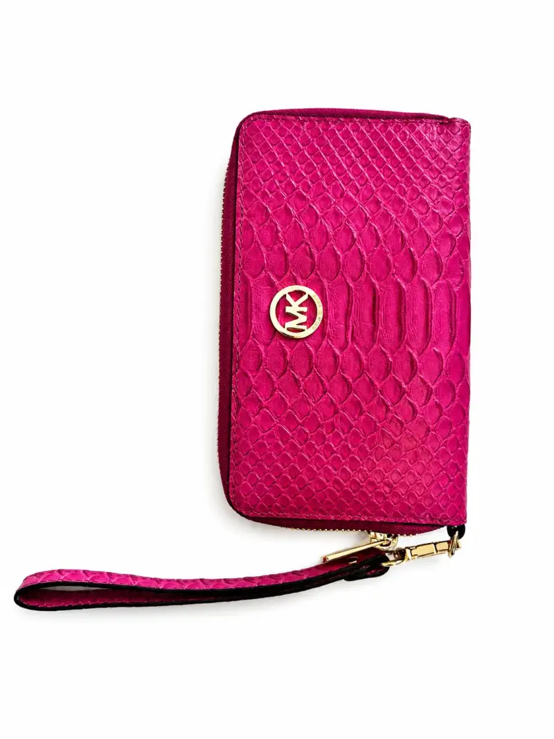 Billetera MICHAEL KORS rosado diseño de serpiente - 1