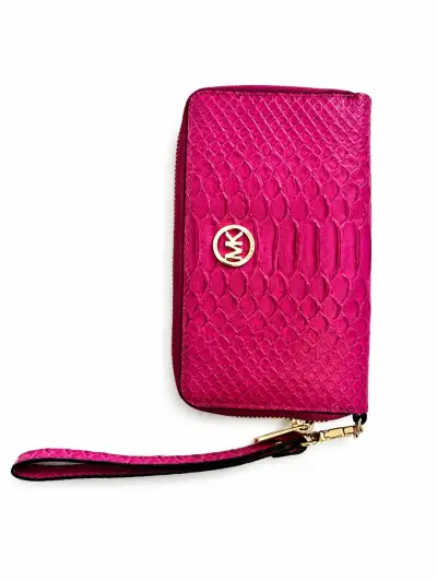 Billetera MICHAEL KORS rosado diseño de serpiente - miniatura 1