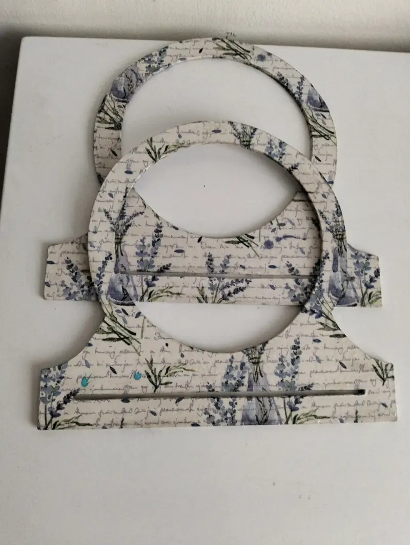 Set de asas decorativas para bolsos con diseño floral - 1