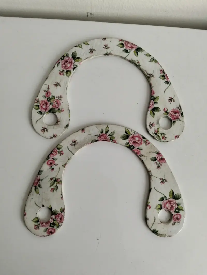 Set de asas decorativas para bolsos con diseño floral - 2