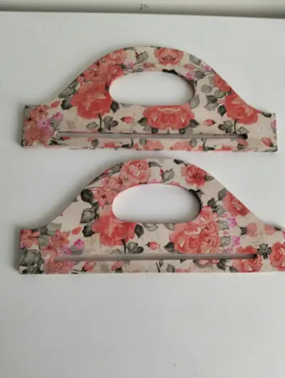 Set de asas decorativas para bolsos con diseño floral - miniatura 3