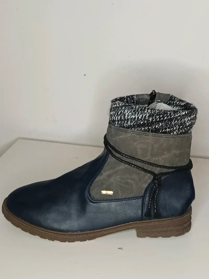 Botines de cuero azul para mujer talla 39/40