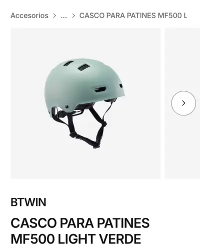 Casco BTWIN MF500 verde claro - miniatura 3