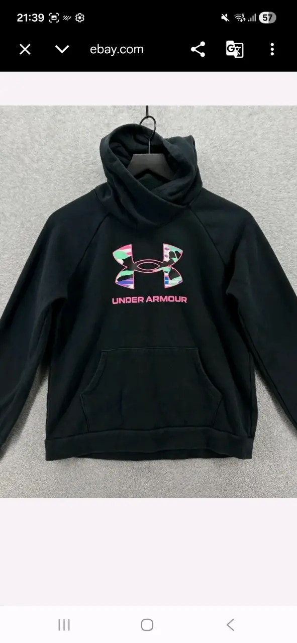 Polerón negro Under Armour talla 12