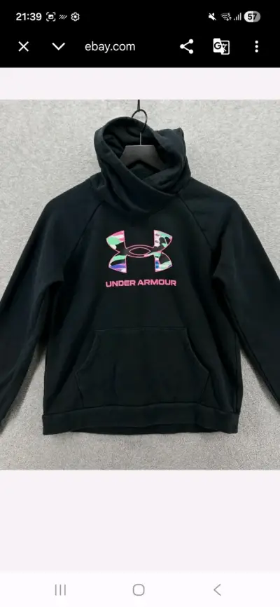 Polerón negro Under Armour talla 12 - miniatura 1