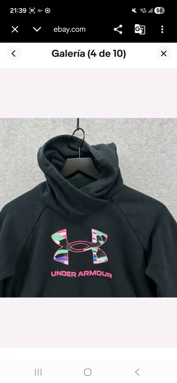 Polerón negro Under Armour talla 12 - 2