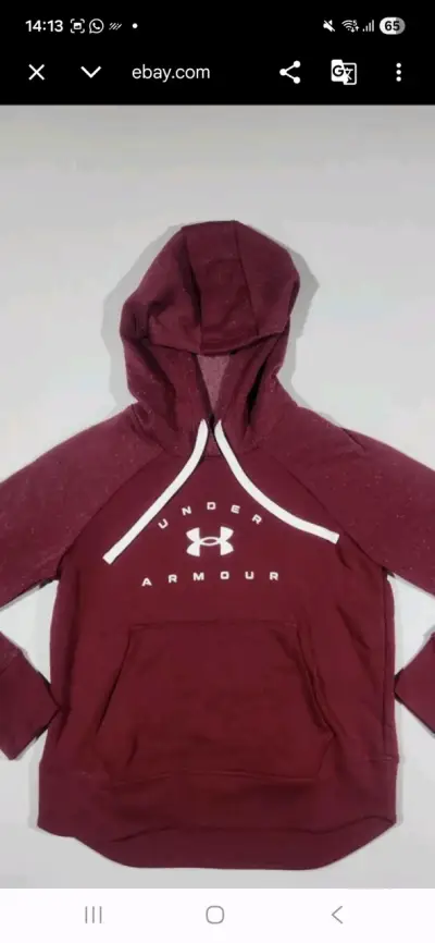 Polerón con capucha Under Armour burdeos - miniatura 1